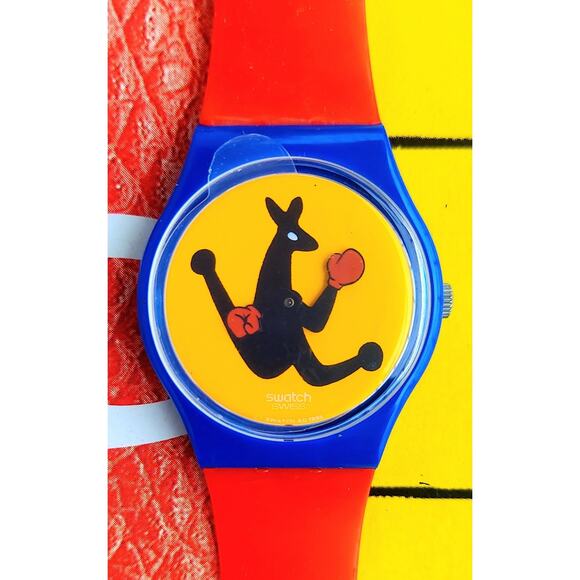 Swatch Artist Watch BOXING GN163 1996 Standard Gents Rare Swiss Made Quartz - Picture 1 of 9